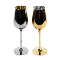 Набор бокалов для вина MOONSUN (2шт), золотой и серебяный, 22,5х24,8х11,9см, стекло