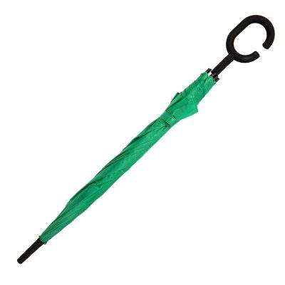 Зонт-трость HALRUM,  полуавтомат, зеленый, D=105 см, нейлон, пластик