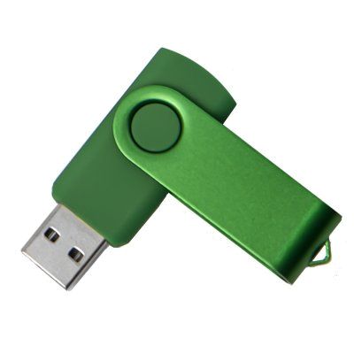 USB flash-карта DOT (8Гб), зеленый, 5,8х2х1,1см, пластик, металл