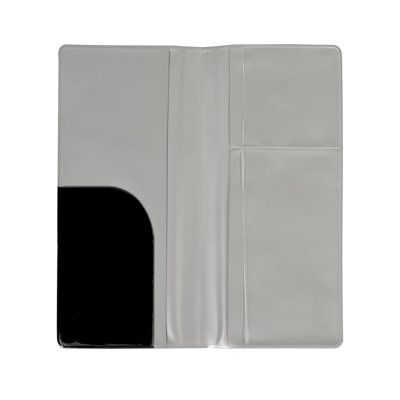 Обложка для тревел-документов "Flight" 10,3 x 21,8 см, ПВХ, черный