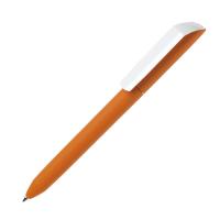 Ручка шариковая FLOW PURE, покрытие soft touch, белый клип