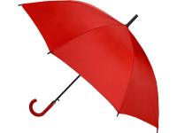 Зонт-трость полуавтоматический с прорезиненной ручкой, красный
