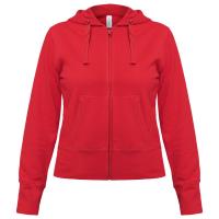 Толстовка женская Hooded Full Zip красная