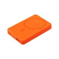 Внешний аккумулятор Ларго PD (Largo PD) 5000mAh с функцией беспроводной зарядки 15W, оранжевый