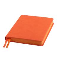Ежедневник датированный на 2022 год Softie, А5, оранжевый, кремовый блок, оранжевый обрез