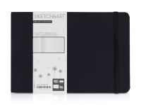 Скетчбук Sketch & Art в твердом переплете 213х146 мм, 96 л. белой бумаги 180 г/м2, черный