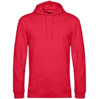 Толстовка с капюшоном унисекс Hoodie, красный меланж