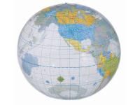 Мяч надувной пляжный Globe, разноцветный