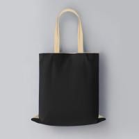 Сумка для шопинга Twin двухцветная из хлопка, 180 г/м2, черный/натуальный