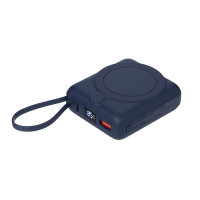 Внешний аккумулятор с подсветкой Риттер PD (Ritter PD) 10000mAh с функцией беспроводной зарядки 15W, синий