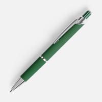 Ручка шариковая Chromos Soft Touch, зеленая
