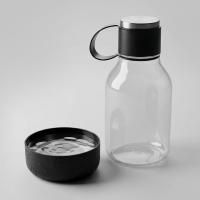Бутылка для воды 2-в-1 Dog Bowl Bottle со съемной миской для питомцев, 1500 мл, черный