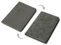Двустороннее портфолио из рпет-фетра и искусственной кожи Felt, серый