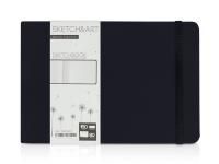 Скетчбук Sketch & Art в твердом переплете 213х146 мм, 80 л. белой бумаги 150 г/м2, черный