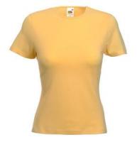 Футболка "Lady-Fit Crew Neck T", песочный_XS, 95% х/б, 5% эластан, 210 г/м2