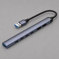 USB-хаб USB-A 3.0 + 2xUSB-A 2.0 + 4xUSB-C, серый, Deppa