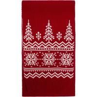 Шарф Elnik, красный с молочно-белым