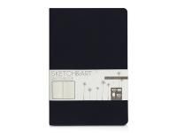Скетчбук Sketch & Art в твердом переплете 143х216 мм, 100 л. бежевой бумаги 100 г/м2, черный