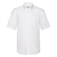 Рубашка "Short Sleeve Oxford Shirt", белый_S, 70% х/б, 30% п/э, 130 г/м2