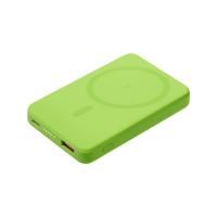 Внешний аккумулятор Ларго PD (Largo PD) 5000mAh с функцией беспроводной зарядки 15W, салатовый