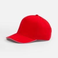 Бейсболка Classic 2.0, красная с белым кантом