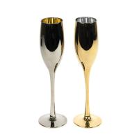 Набор бокалов для шампанского MOONSUN (2шт), золотой и серебяный, 26,5х25,3х9,5см, стекло