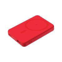 Внешний аккумулятор Ларго PD (Largo PD) 5000mAh с функцией беспроводной зарядки 15W, красный