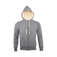 Толстовка "Sherpa", серый меланж_XS, 80% хлопок, 20% полиэстер, мольтон 280м/г2