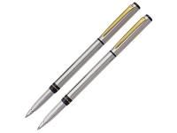 Набор Pierre Cardin коллекция ПАРА (PEN&PEN) : ручка шариковая + роллер. Корпус - латунь и хромоникилевое покрытие. Отделка и детали дизайна - сталь, позолота. Цвет - серебристый. Упаковка Е.