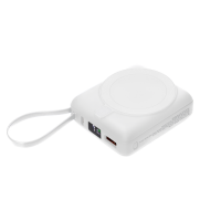 Внешний аккумулятор с подсветкой Риттер PD (Ritter PD) 10000mAh с функцией беспроводной зарядки 15W, белый
