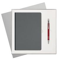 Подарочный набор Spark/City, серый (ежедневник недат А5, ручка)
