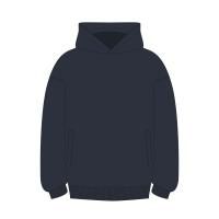 Худи оверсайз унисекс Фьюжн (Fusion), темно-синий, размер 3XL/4XL