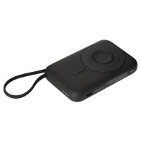 Внешний аккумулятор Комбо (Combo) 4-в-1 10000mAh с функцией беспроводной зарядки 15W, черный