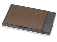 Визитница с флеш-картой USB 2.0 на 4 Gb и ручкой, коричневый/черный