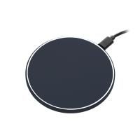 Беспроводное зарядное устройство с подсветкой 15W Аурис (Auris), синее