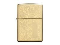 Зажигалка ZIPPO Venetian с покрытием High Polish Brass, латунь/сталь, золотистая, 38x13x57 мм