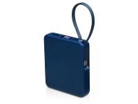 Внешний аккумулятор со встроенным кабелем USB-C Дэнси, 5000 мАч, темно-синий