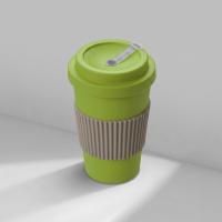 Термокружка Muffin из натуральных волокон, зеленое яблоко (Р)
