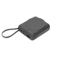 Внешний аккумулятор с подсветкой Риттер PD (Ritter PD) 10000mAh с функцией беспроводной зарядки 15W, серый