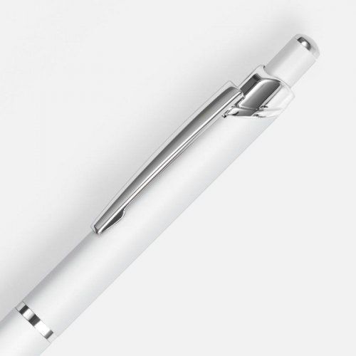 Ручка шариковая Chromos Soft Touch, белая