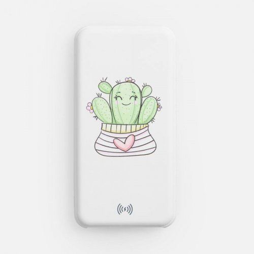Аккумулятор с беспроводной зарядкой All Day Wireless, 10000 мАч, белый