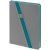 Ежедневник Rubikon на заказ, недатированный серо-бирюзовый