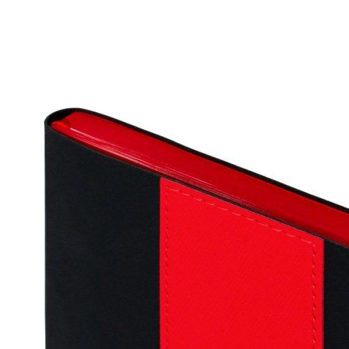 Ежедневник Bookmark, недатированный, черный с красным