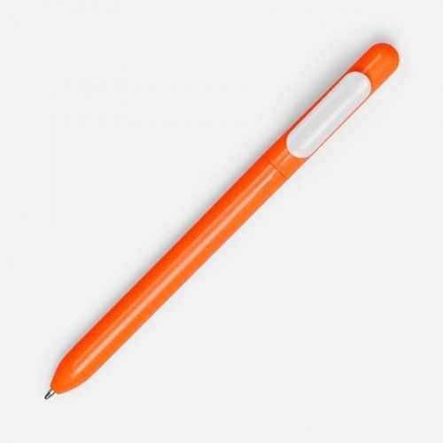 Ручка шариковая Swiper, оранжевая с белым