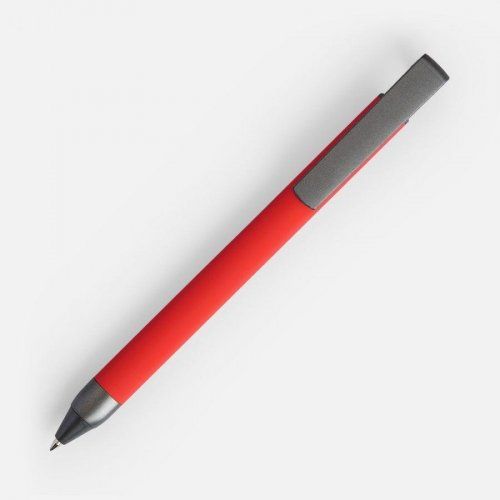 Ручка шариковая Standic Soft Touch с подставкой для телефона, красная