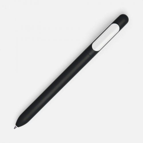 Ручка шариковая Swiper Soft Touch, черная с белым