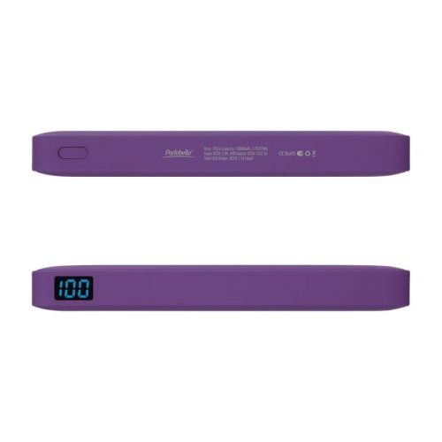 Внешний аккумулятор с подсветкой Анкор Плюс PD (Ancor PD Plus) 10000 mAh, фиолетовый