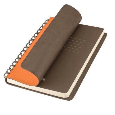 Ежедневник недатированный, Portobello Trend, Vista, 145х210, 256 стр, оранжевый/коричневый (т.-корчневый форзац)