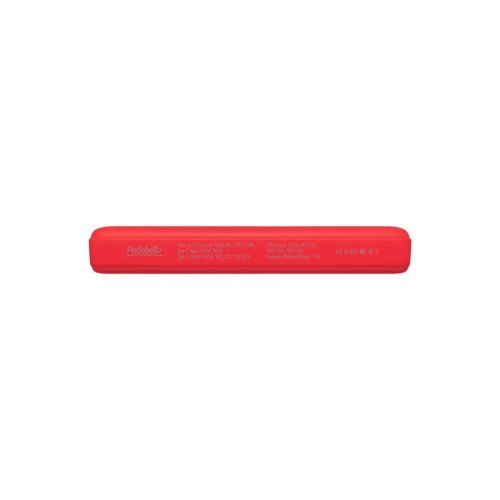 Внешний аккумулятор Ларго PD (Largo PD) 5000mAh с функцией беспроводной зарядки 15W, красный