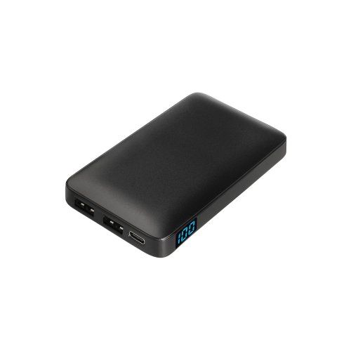 Внешний аккумулятор с цветной подсветкой Анкор Макс (Ancor Max) 5000 mAh, черный